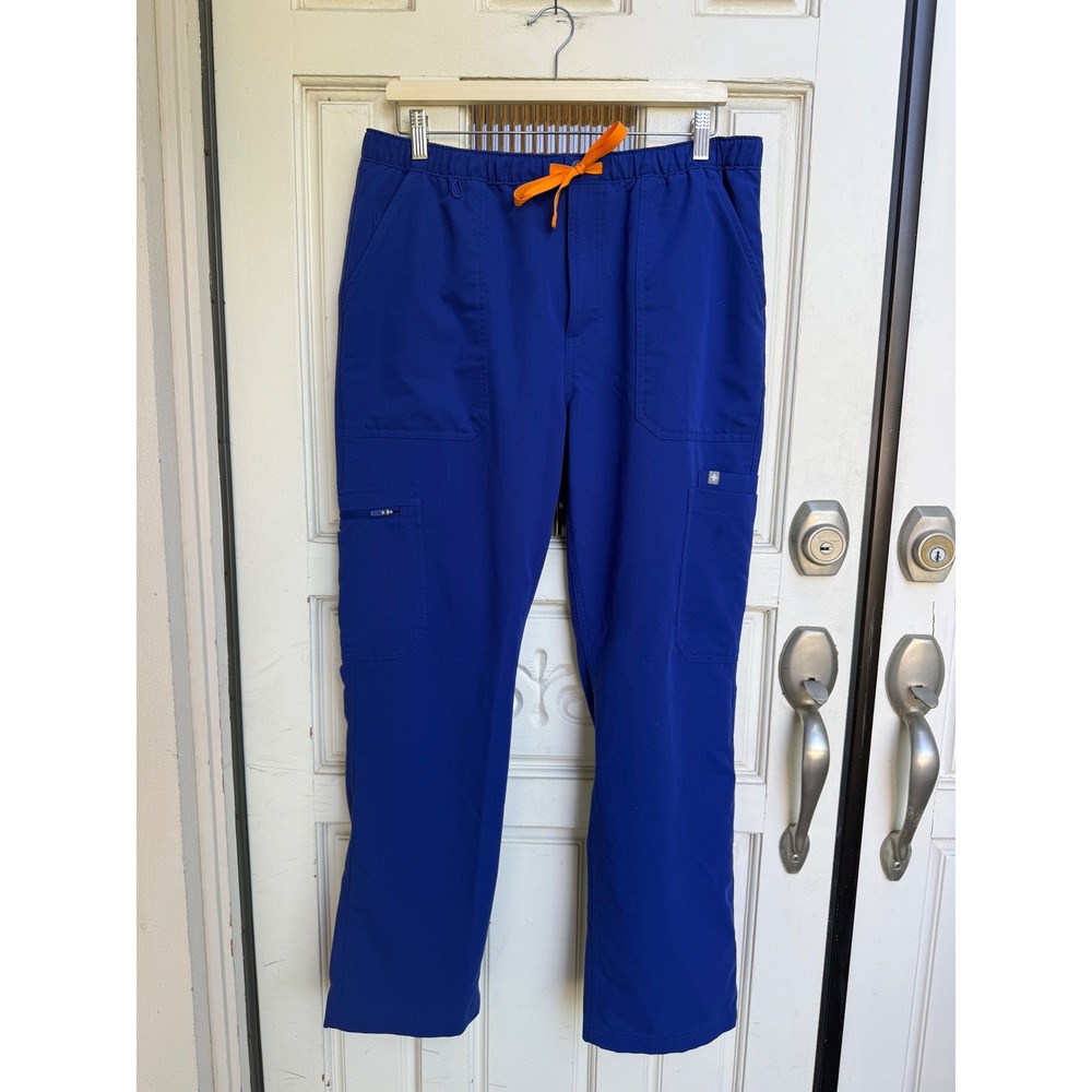 Figs Cairo Cargo Scrub Pants Mens  Deep Royal Blue 1000200R PO 9978 Size Large